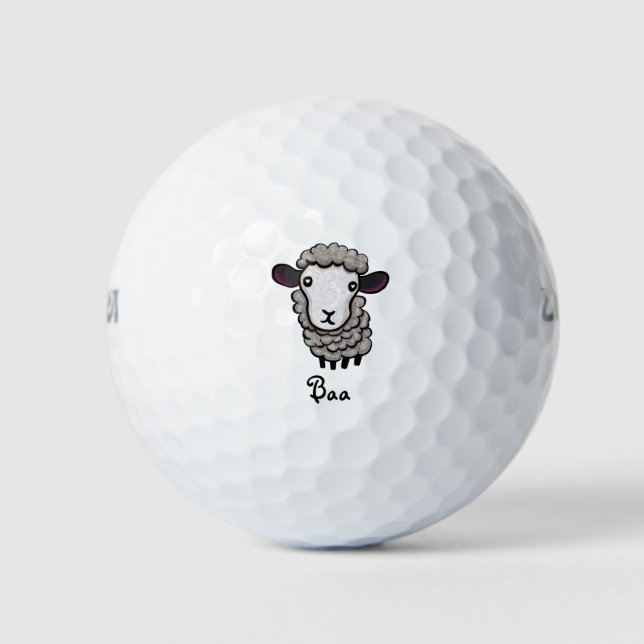 niedliches Schaf Golfball (Vorderseite)