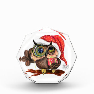 Niedliches Schaf in Weihnachtshut und Foto-Geschen Fotoblock
