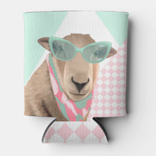 Niedliches Schaf mit Brille Dosenkühler