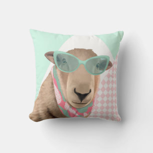 Niedliches Schaf mit Brille Kissen
