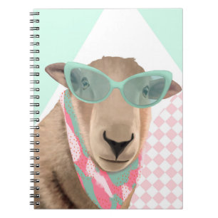 Niedliches Schaf mit Brille Notizblock