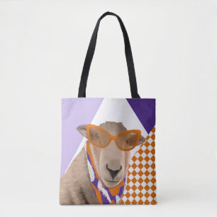 Niedliches Schaf mit Brille Tasche