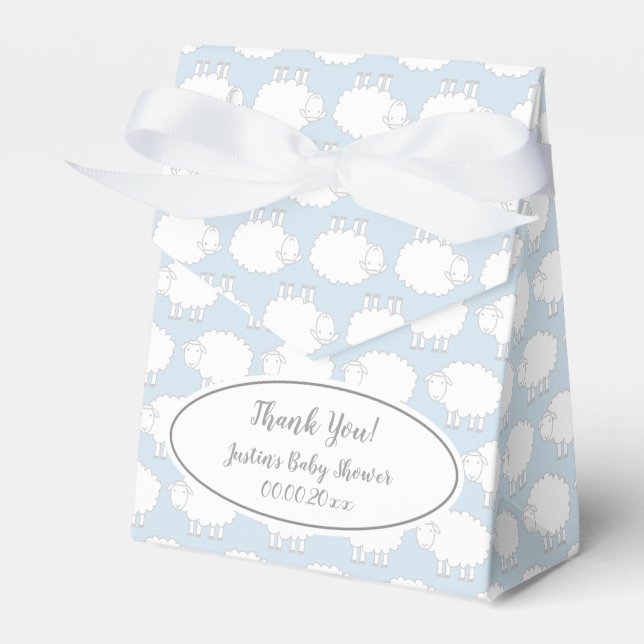 Niedliches Schafsmuster Babyduschboxen Gastgeschen Geschenkschachtel (Vorderseite)