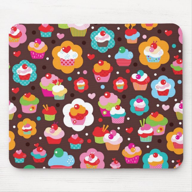 Niedliches Schalen-Kuchen-Muster Mousepad (Vorne)