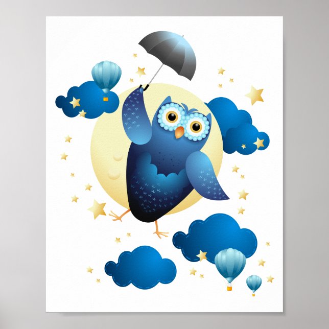 Niedliches Schälling mit Schirm Poster (Vorne)