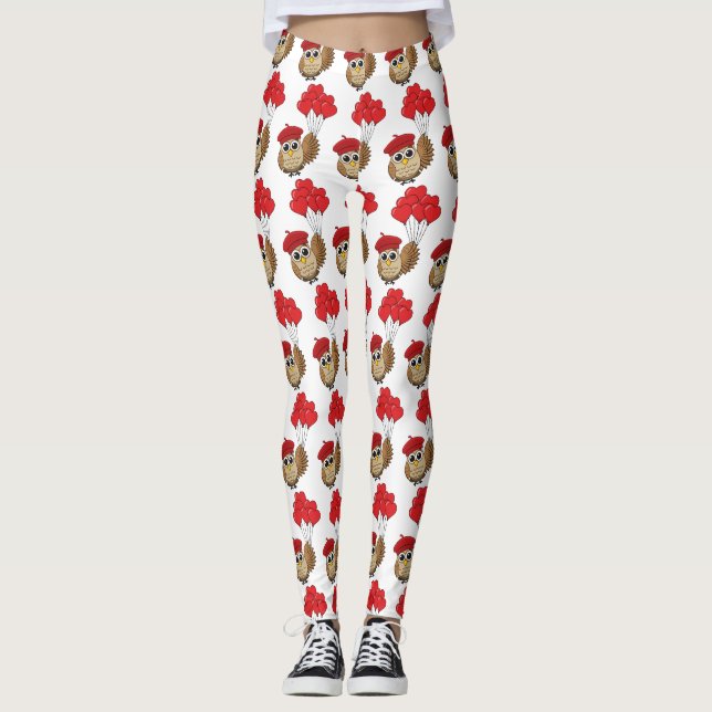 Niedliches Schellen mit Herzblasen Leggings (Vorderseite)