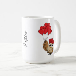Niedliches Schellen mit Herzblasen Name hinzufüg Kaffeetasse