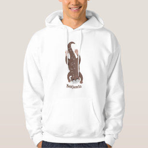 Niedliches Schertauchen auf aquamarinen Cartoon-Il Hoodie