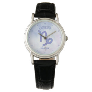 Niedliches Schild für Capricorn Astrologie Armbanduhr