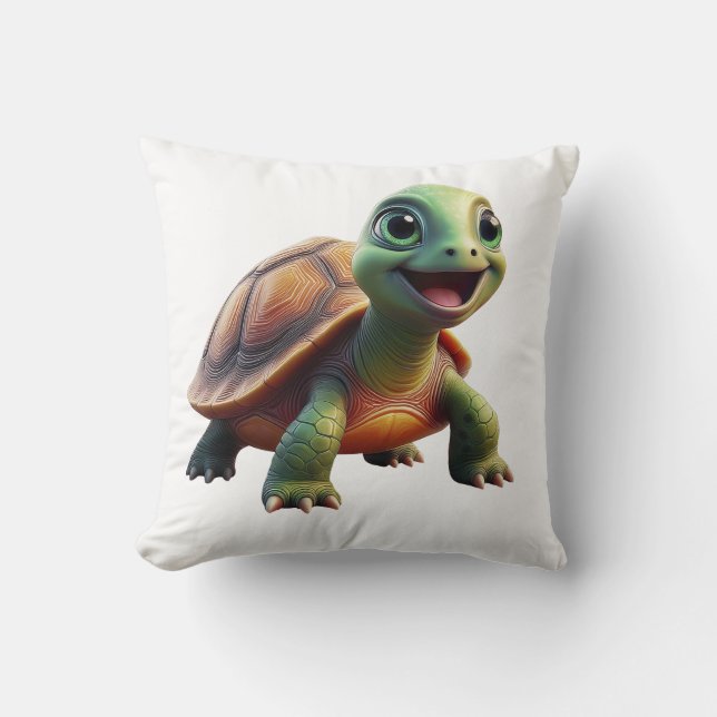 Niedliches Schildkrötenkissen Kissen (Vorderseite)