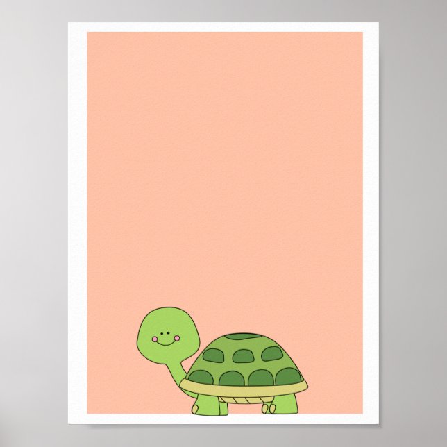 Niedliches Schildkrötenposter Poster (Vorne)