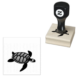 Niedliches Schildkrötenreptil   Briefmarke aus Kau Gummistempel