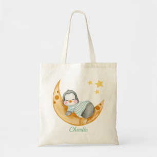 Niedliches Schlafbaby Pinguin Moon Tragetasche