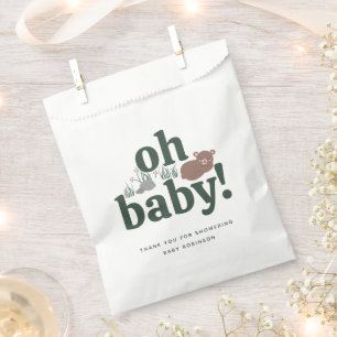 Niedliches Schlafen Baby Bear Cub Woodland Babydus Geschenktütchen