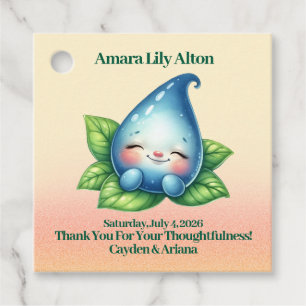 Niedliches Schlafen Baby Dewdrop Kinderdusche Geschenkanhänger