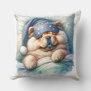 Niedliches Schlafen Chow Chow Dog Kissen Kissen