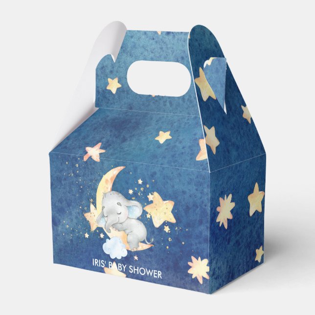 Niedliches Schlafen Elephant Twinkle Star Moon Bab Geschenkschachtel (Vorderseite)