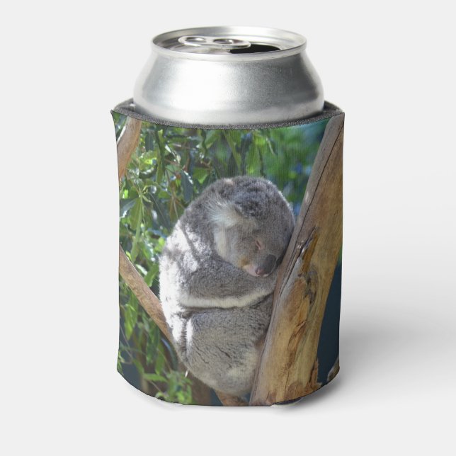 Niedliches Schlafen Koala in Bäumen Dosenkühler (Kanne Rückseite)