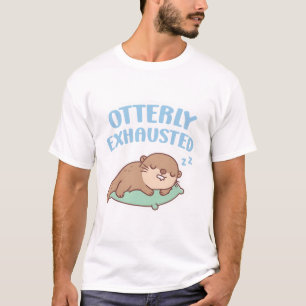 Niedliches Schlafen Otter ausgestrahlt Funny T-Shirt