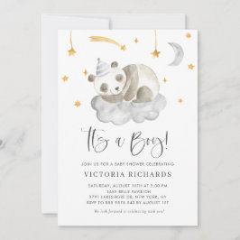 Niedliches Schlafen Panda Gray Es ist eine Baby-Du Einladung