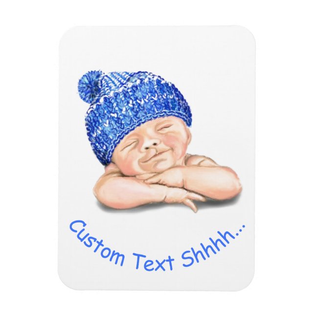 Niedliches Schlafen Sweet Lächeln Happy Baby - Anp Magnet (Vertikal)