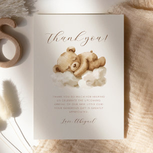 Niedliches Schlafen Teddy Bear Baby Dusche Vielen  Einladung