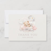 Niedliches Schlafen Teddy Bear Babydusche