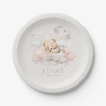 Niedliches Schlafen Teddy Bear Babydusche