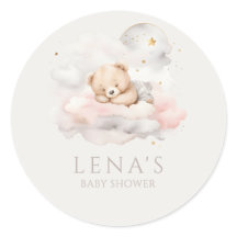 Niedliches Schlafen Teddy Bear Babydusche