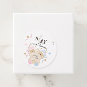 Niedliches Schlafen Teddy Bear Twins Baby Dusche G Geschenkanhänger