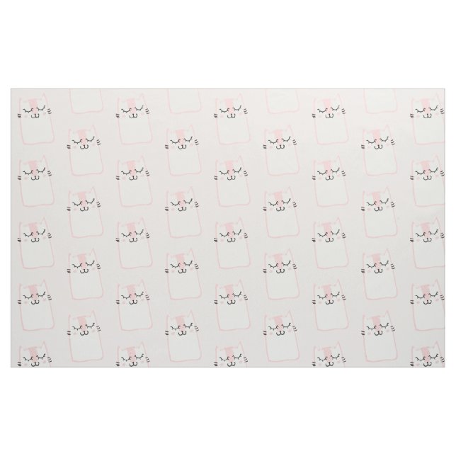 Niedliches Schlafkatzenmuster Stoff (Fat Quarter (45,7 x 55,9 cm))