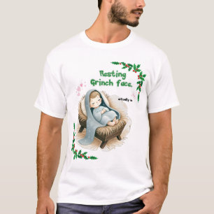 Niedliches Schlafkind Jesus Geburt T-Shirt