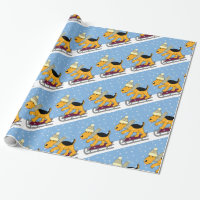 Niedliches Schlitten-Verpackungs-Papier des