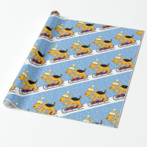 Niedliches Schlitten-Verpackungs-Papier des