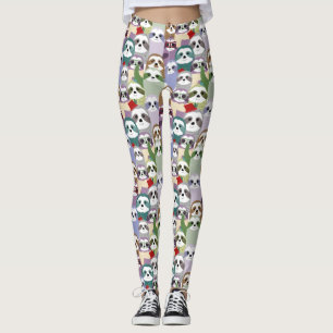 Niedliches Schlitzmuster Leggings