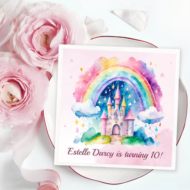 Niedliches Schloss Girls Geburtstag Serviette (Von Creator hochgeladen)