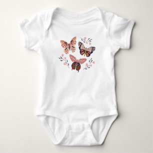 Niedliches Schmetterling Baby Strampler