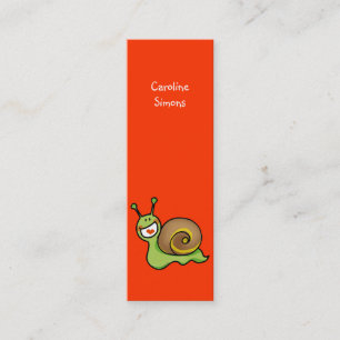 Niedliches Schnecke-Lesezeichen Mini Visitenkarte