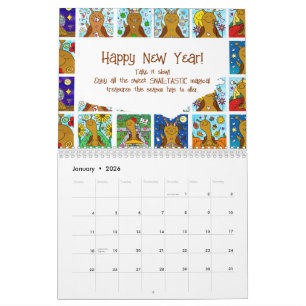 Niedliches Schneckenmittel 2026 Kalender