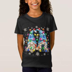 Niedliches Schneeflockenmuster und Weihnachtsfeier T-Shirt