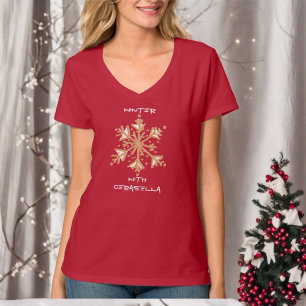Niedliches Schneeflottgold T-Shirt