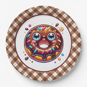 Niedliches Schokoladenkuchen-Party Pappteller
