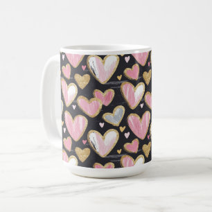 niedliches schönes Muster für den Valentinstag Kaffeetasse