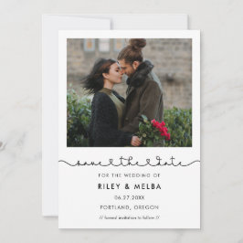 Niedliches Schriftart-Save the Date-Foto Save The Date