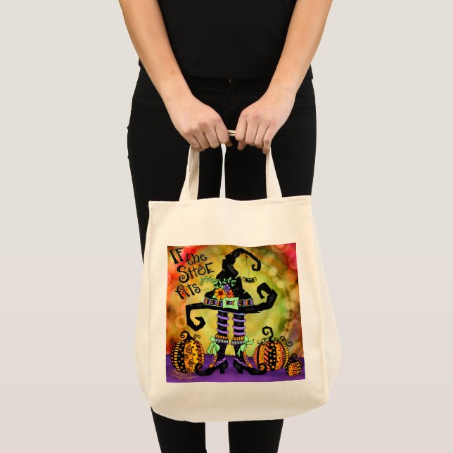 Niedliches SchuhHalloween-Hexengeist Tragetasche (Vorderseite (Produkt))