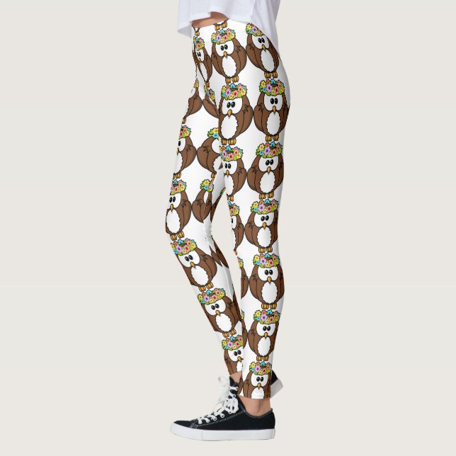 Niedliches Schüssel mit Blumenreath-Leggings Leggings (Links)
