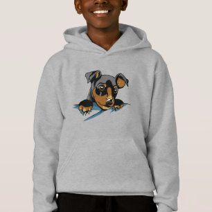 Niedliches Schwarz-Dackel-Welpendesign Hoodie