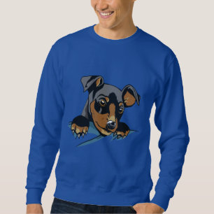Niedliches Schwarz-Dackel-Welpendesign Sweatshirt