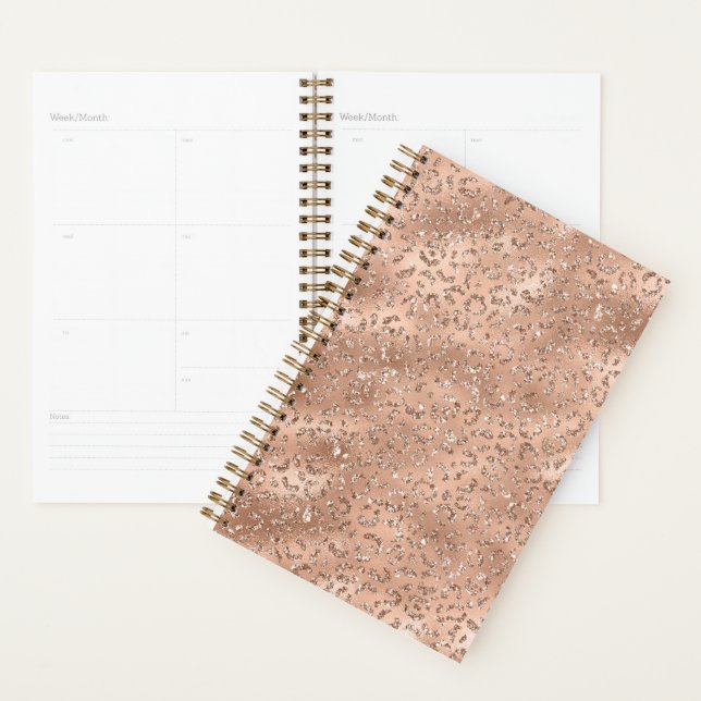 Niedliches Schwarz Gepard Leopard Skin Print Muste Planer (Anzeige)