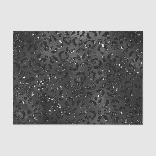 Niedliches Schwarz Gepard Leopard Skin Print Muste Seidenpapier (Vorderseite)